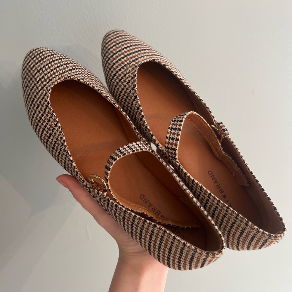 Lucky Brand Women's Houndstooth Mary Jane Flats
